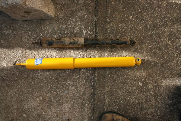 The difference between the old and new steering dampers
