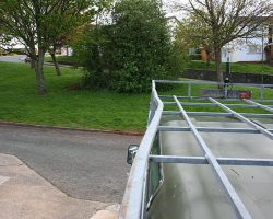 Bent Land Rover roof rack The bent roof rack