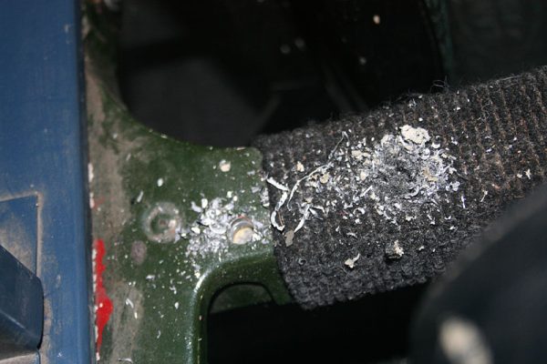 Drilling the holes out to the correct size