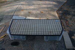 Mounting the plywood onto the dog guard