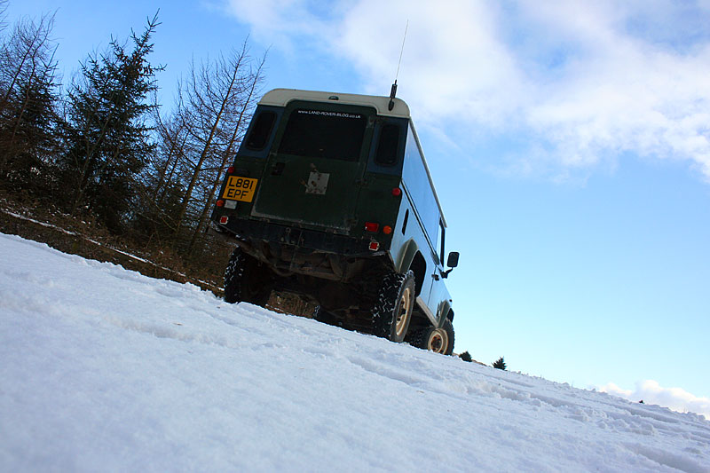The Landy in the snow