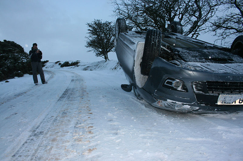 We helped the young lady driver of this car - she was unhurt