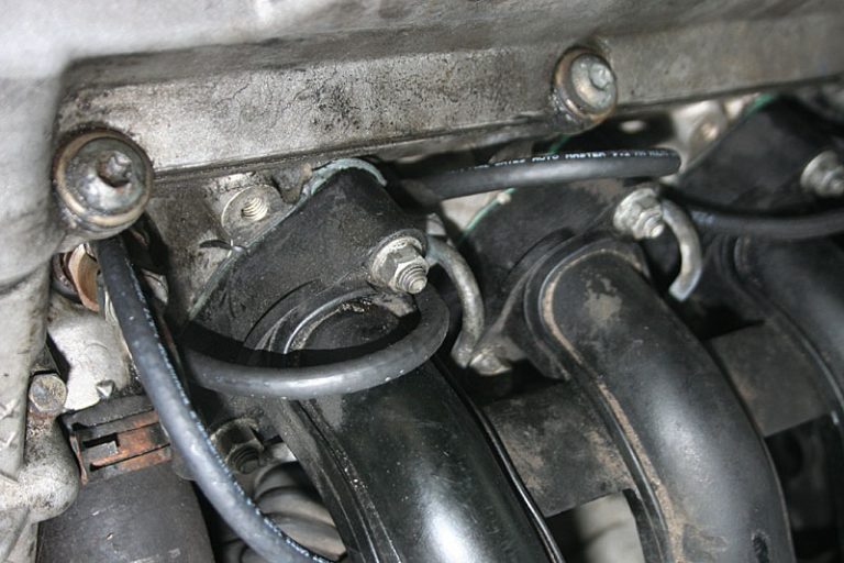 The new fuel leak off pipes in place