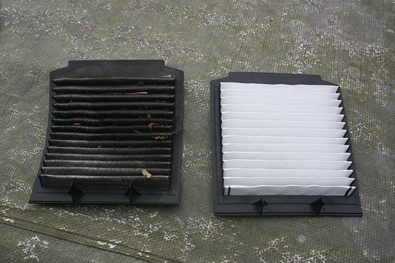 The stark contrast between the old and new pollen filters