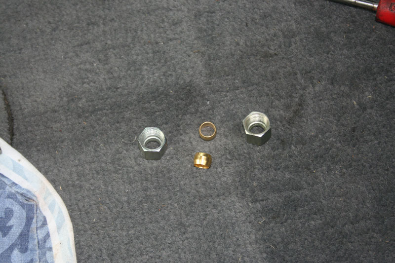 The new fuel line nuts and olives