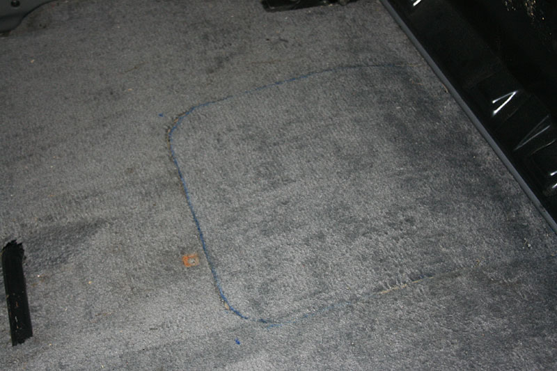 The carpet flap back in place - looking good!