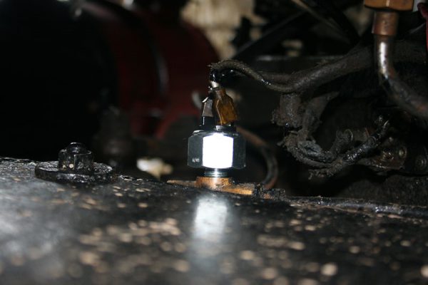 The new switch in position - brake lights now work!