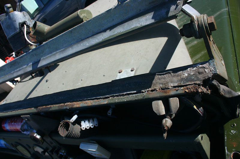The bulkhead was in amazing condition for a 53 year old Land Rover