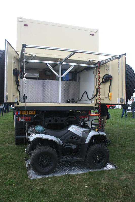 Why not keep a quad bike in the back of your overland truck!