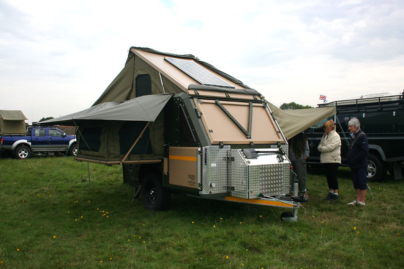 A fully kitted out camping trailer