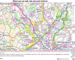 Devon Public Rights of Way Map Devon Public Rights of Way Map